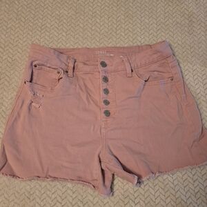 Pink High Waist Casual Shorts